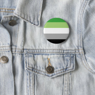 SlipperyJoe's Aromantic Pride Flag gay gifts LGBTQ Button