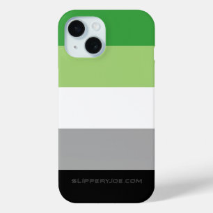 SlipperyJoe's Aromantic Pride Flag gay gifts LGBTQ iPhone 15 Case