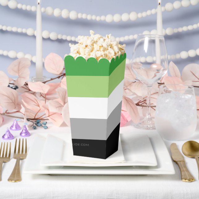 SlipperyJoe's Aromantic Pride Flag gay gifts LGBTQ Favor Boxes (Wedding)