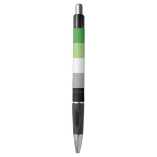 SlipperyJoe's Aromantic Pride Flag gay gifts LGBTQ Pen