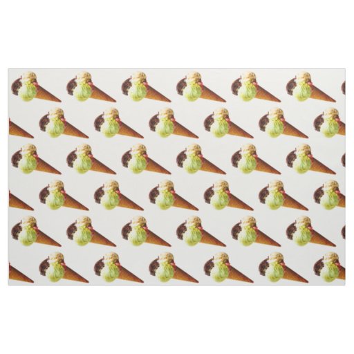 SlipperyJoe's artistic Ice Cream Cone gay pride gi Fabric