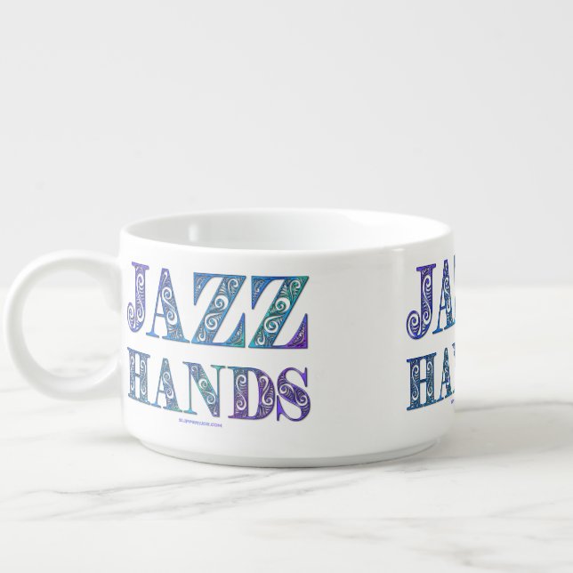 SlipperyJoe's artistic Jazz Hands vibrant colors d Bowl (Right)