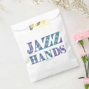 SlipperyJoe's artistic Jazz Hands vibrant colors d Favor Bag