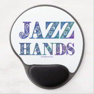 SlipperyJoe's artistic Jazz Hands vibrant colors d Gel Mouse Pad
