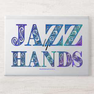 SlipperyJoe's artistic Jazz Hands vibrant colors d HP Laptop Skin