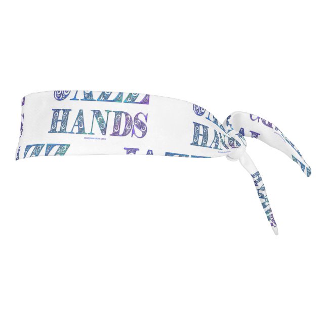 SlipperyJoe's artistic Jazz Hands vibrant colors d Tie Headband (Rotate 90)