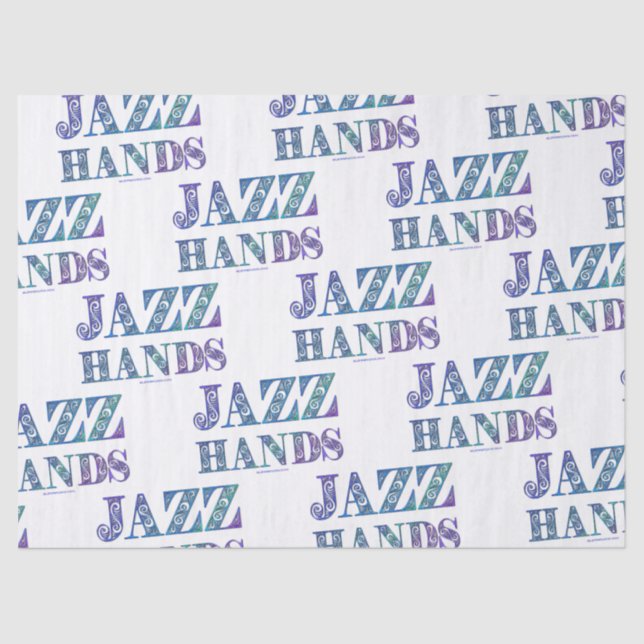 SlipperyJoe's artistic Jazz Hands vibrant colors d Tissue Paper (Front)
