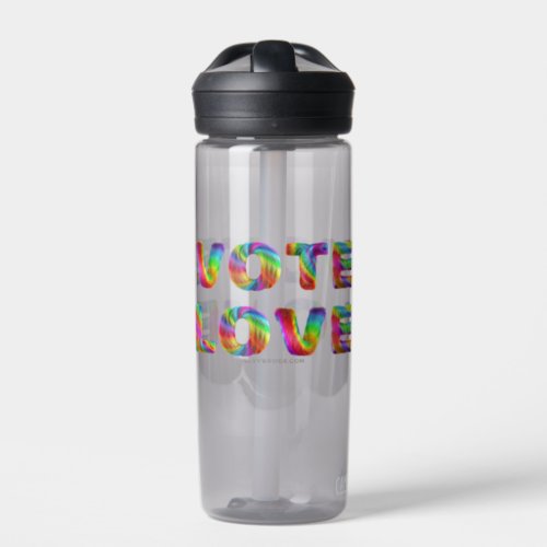 SlipperyJoes artistic Vodka word gay pride gifts  Water Bottle