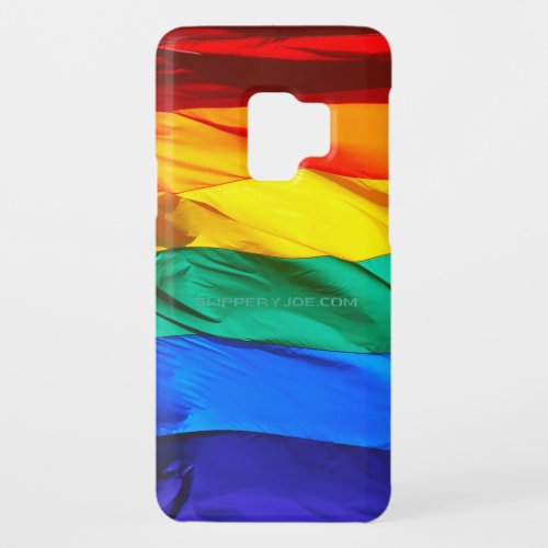 SlipperyJoes artistic Wave Gay Pride Flag gifts L Case_Mate Samsung Galaxy S9 Case