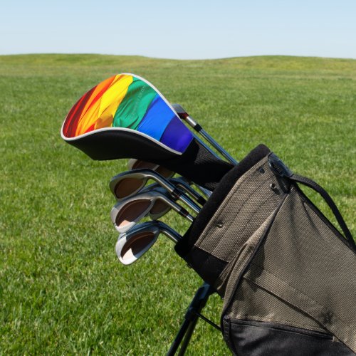SlipperyJoes artistic Wave Gay Pride Flag gifts L Golf Head Cover
