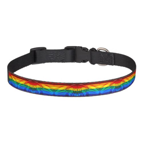 SlipperyJoes artistic Wave Gay Pride Flag gifts L Pet Collar