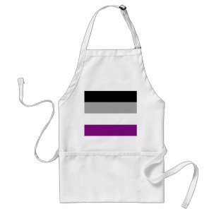SlipperyJoe's asexual pride flag emphasizing inclu Adult Apron