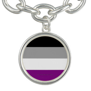 SlipperyJoe's asexual pride flag emphasizing inclu Bracelet