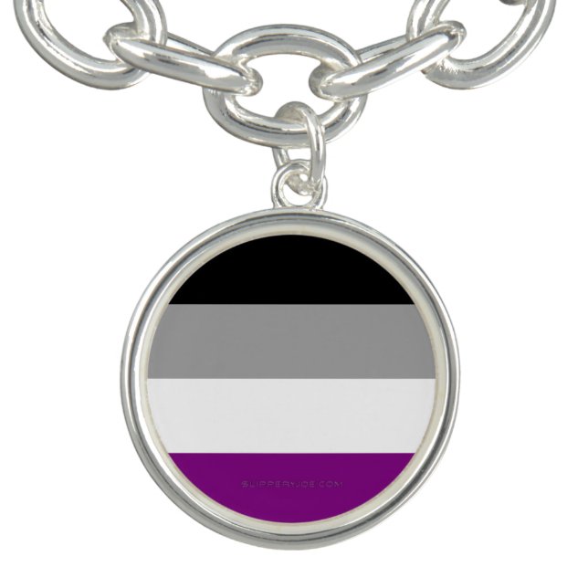 SlipperyJoe's asexual pride flag emphasizing inclu Bracelet (Design)
