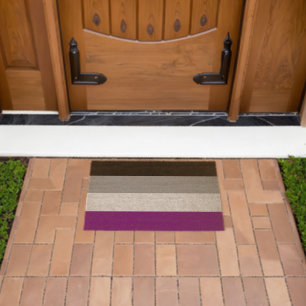SlipperyJoe's asexual pride flag emphasizing inclu Fiber Doormat