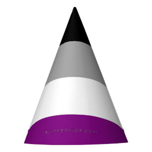 SlipperyJoe's asexual pride flag emphasizing inclu Party Hat