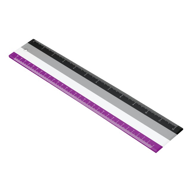 SlipperyJoe's asexual pride flag emphasizing inclu Ruler (Angled)