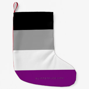 SlipperyJoe's asexual pride flag emphasizing inclu Small Christmas Stocking