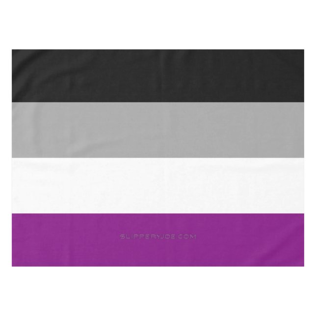 SlipperyJoe's asexual pride flag emphasizing inclu Tablecloth (Front (Horizontal))