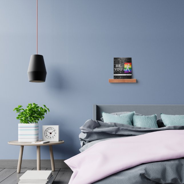 SlipperyJoe's Be You black brick wall walking figu Picture Ledge (Bedroom)