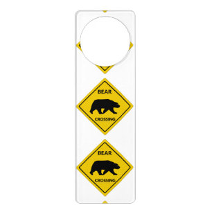 SlipperyJoe's bear crossing sign bear silhouette w