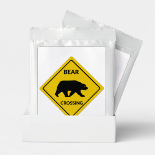 SlipperyJoe's bear crossing sign bear silhouette w Lemonade Drink Mix