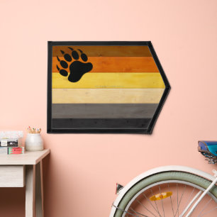 SlipperyJoe's Bear Pride flag wooden floor texture
