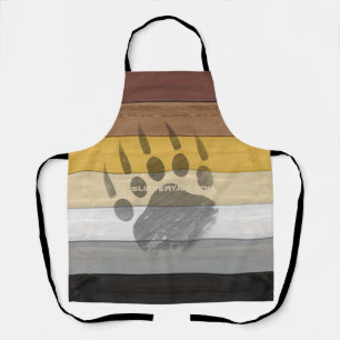 SlipperyJoe's Bear Pride flag wooden floor texture Apron