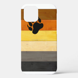 SlipperyJoe's Bear Pride flag wooden floor texture iPhone 12 Pro Case