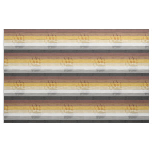 SlipperyJoe's Bear Pride flag wooden floor texture Fabric