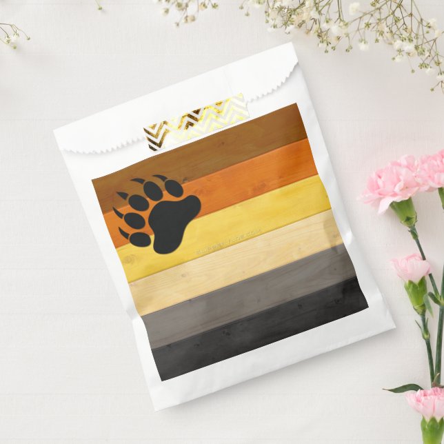 SlipperyJoe's Bear Pride flag wooden floor texture Favor Bag (Sealed)