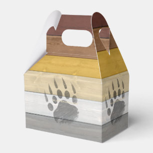 SlipperyJoe's Bear Pride flag wooden floor texture Favor Boxes