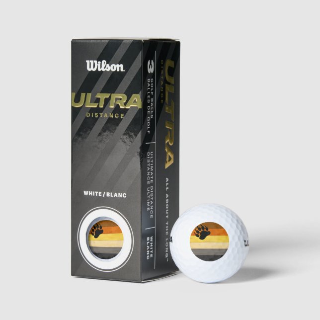 SlipperyJoe's Bear Pride flag wooden floor texture Golf Balls (Packaging)
