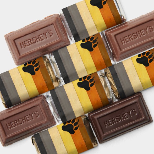 SlipperyJoe's Bear Pride flag wooden floor texture Hershey's Miniatures (Assorted)