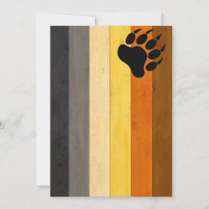 SlipperyJoe's Bear Pride flag wooden floor texture Holiday Card
