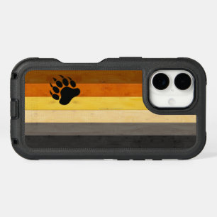 SlipperyJoe's Bear Pride flag wooden floor texture iPhone 16 Case