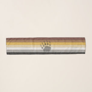 SlipperyJoe's Bear Pride flag wooden floor texture Scarf