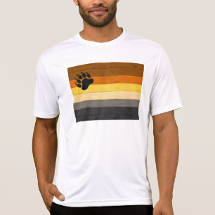 SlipperyJoe's Bear Pride flag wooden floor texture T-Shirt