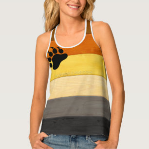 SlipperyJoe's Bear Pride flag wooden floor texture Tank Top