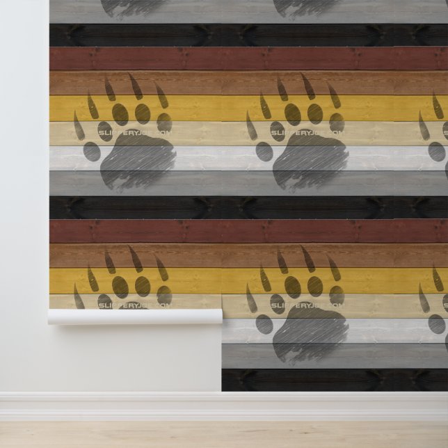 SlipperyJoe's Bear Pride flag wooden floor texture Wallpaper (Application)