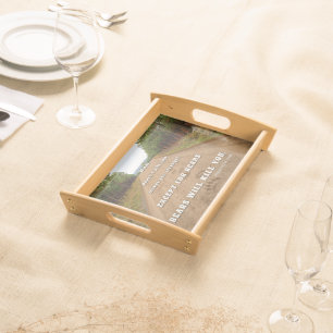 SlipperyJoe's bears will kill you paw prints press Serving Tray