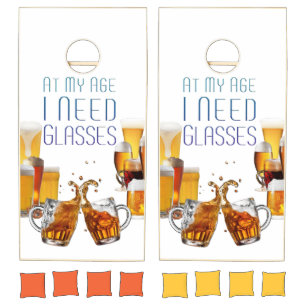 SlipperyJoe's beer glasses pilsner glasses steins Cornhole Set