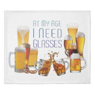 SlipperyJoe's beer glasses pilsner glasses steins  Duvet Cover