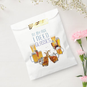 SlipperyJoe's beer glasses pilsner glasses steins  Favor Bag