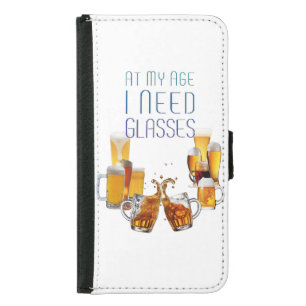 SlipperyJoe's beer glasses pilsner glasses steins  Samsung Galaxy S5 Wallet Case