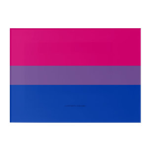 SlipperyJoe's Bisexual Pride Flag colors magenta l Acrylic Print
