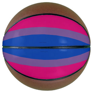 SlipperyJoe's Bisexual Pride Flag colors magenta l Basketball