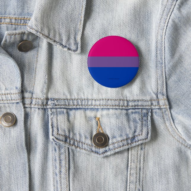 SlipperyJoe's Bisexual Pride Flag colors magenta l Button (In Situ)