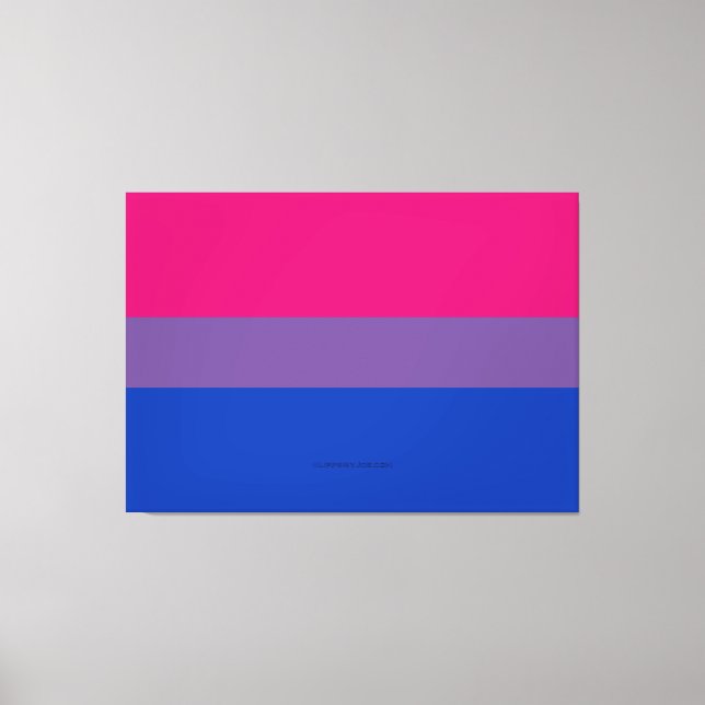 SlipperyJoe's Bisexual Pride Flag colors magenta l Canvas Print (Front)