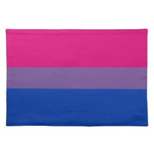 SlipperyJoe's Bisexual Pride Flag colors magenta l Cloth Placemat